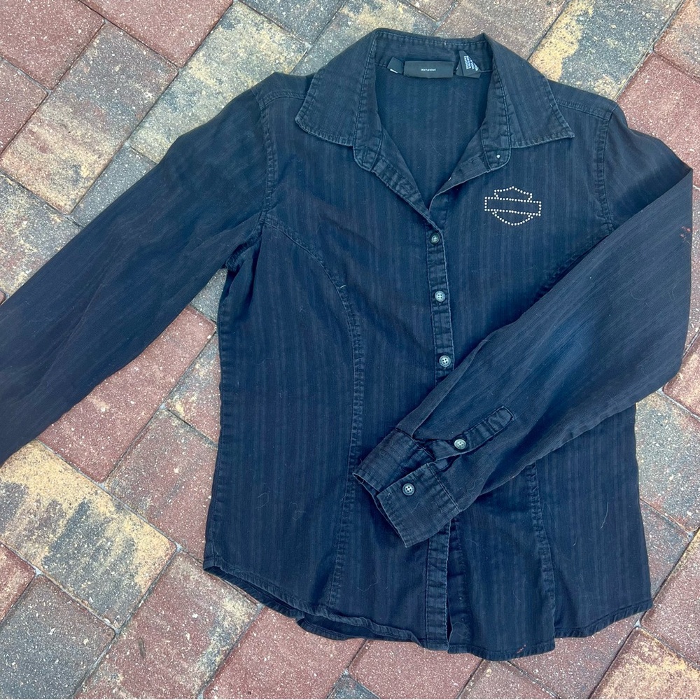 Harley-Davidson Black Graphic Long Sleeve
